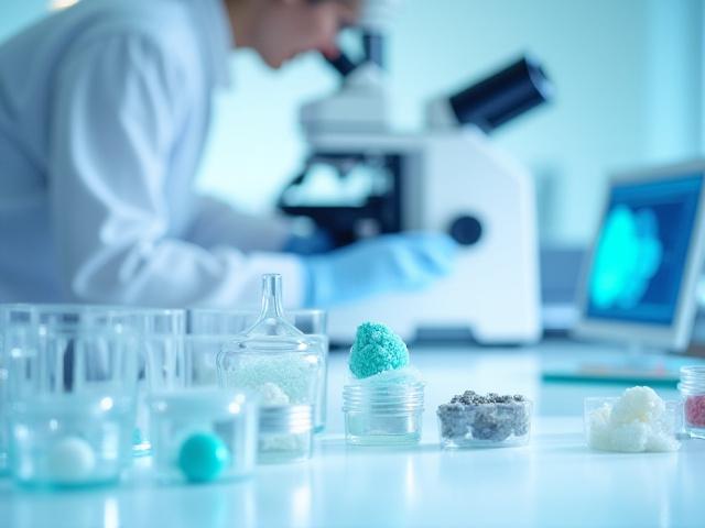 Ein Labor mit wissenschaftlichen Geräten und Mineralproben, die Qualitätstest darstellen